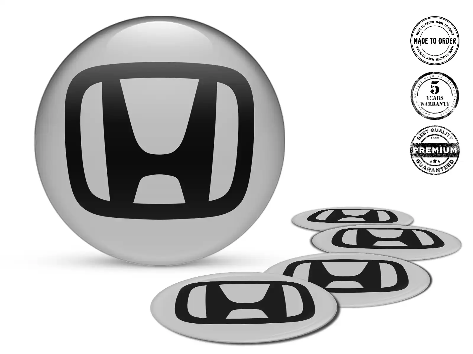 Honda Style Autocollant Bombé Logos Roue Premium
